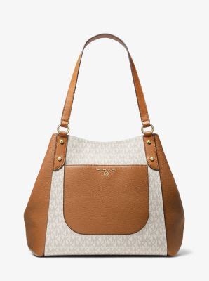 Molly Large Logo and Leather Tote Bag 